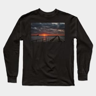 Sunrise at the mouth of the River Blyth - Panorama Long Sleeve T-Shirt